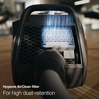 Miele Boost CX1 Parquet - Bagless Canister Vacuum Cleaner, Lightweight, Compact and Corded with Vortex Technology and HEPA AirClean Filter, in White/Rose