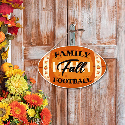 Autumn Wooden Signs, Rustic Thanksgiving Decoration, Home Interior And Exterior Decor, Autumn Harvest Thanksgiving Home Decor (Football), Housewarming Gift