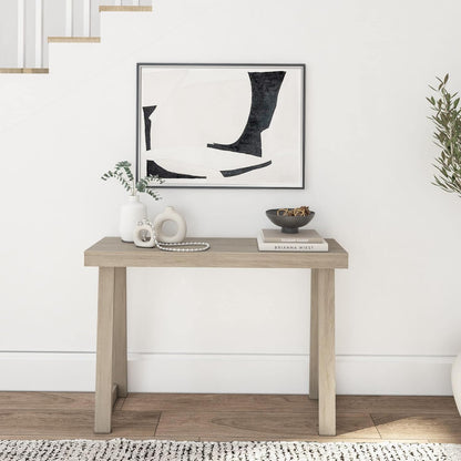 Plank+Beam Solid Wood Console Table, 46.25 Inch, Sofa Table, Narrow Entryway Table for Hallway, Behind The Couch, Living Room, Foyer, Easy Assembly, Seashell