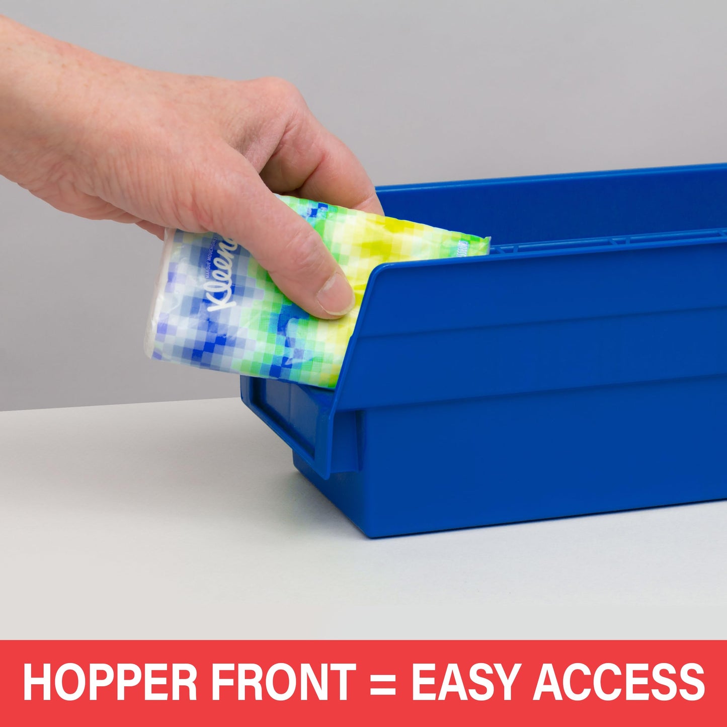 Akro-Mils 30120 Heavy Duty Plastic Shelf Bins, 12"x 4"x 4", Yellow, 24-Pack