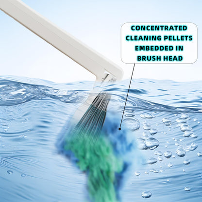 Disposable Toilet Brush with Replaceable Heads, Wall-Mounted Holder, Hygienic Bathroom Cleaning Tool (Dark Grey Toilet Brush + 8 Refills)