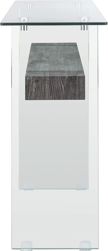 Safavieh Home Kayley Glass and Black Oak Console Table