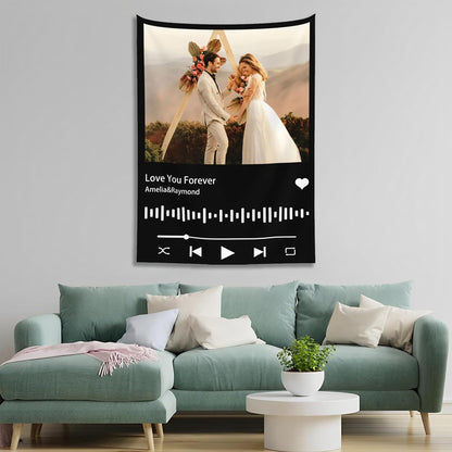 Custom Tapestry For Wall Bedroom Custom Backdrop Personalized Image Text Photo Customized Funny Tapestry Banners And Signs Song Vertical Tapestrys