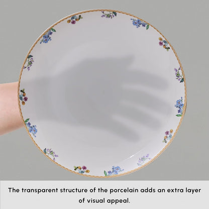 Karaca New Brillo 53-Piece Dinnerware Sets for 12 People, Modern Design, New Bone China Dinner Set, Kitchen Set with Serving Plates, Toothpick Holder