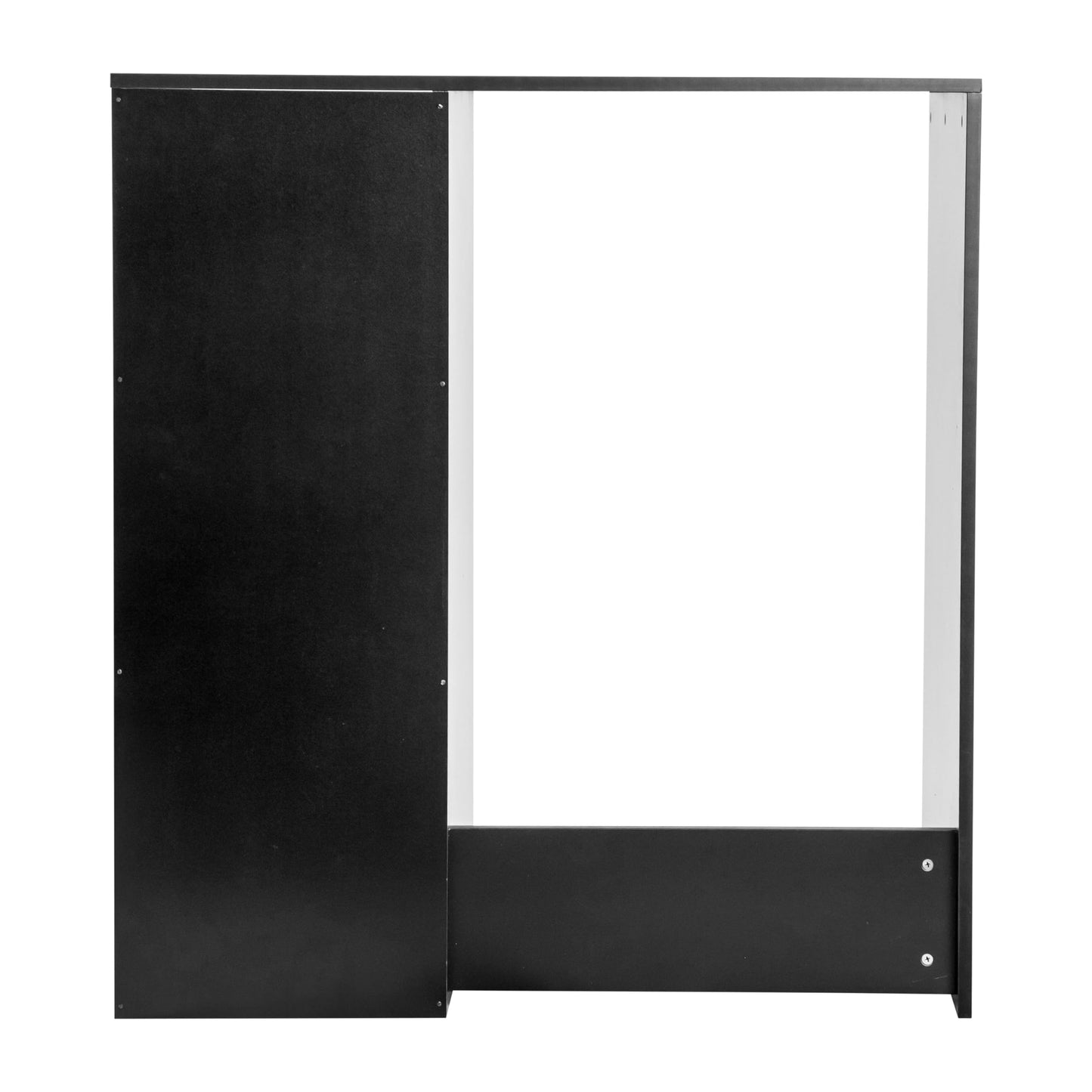 Flash Furniture Mini Fridge Bookshelf with Multiple Cubbies, Black