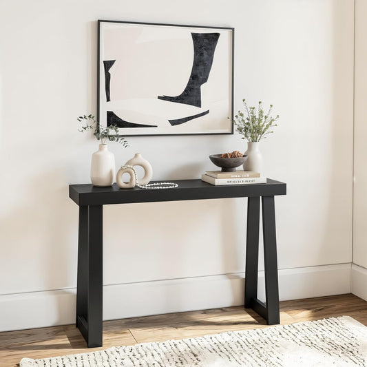 Plank+Beam Solid Wood Console Table, 46.25 Inch, Sofa Table, Narrow Entryway Table for Hallway