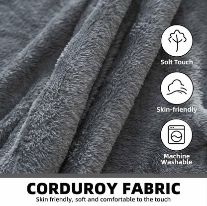 4FT Large Bean Bag Chairs,Big Adult Size Memory Foam Beanbags with Filler Included,Machine Washable Corduroy Cover,Soft Plush Gaming Bing Bag Puff Chair for Dorm, Living Room & Bedroom (Dark Gray)