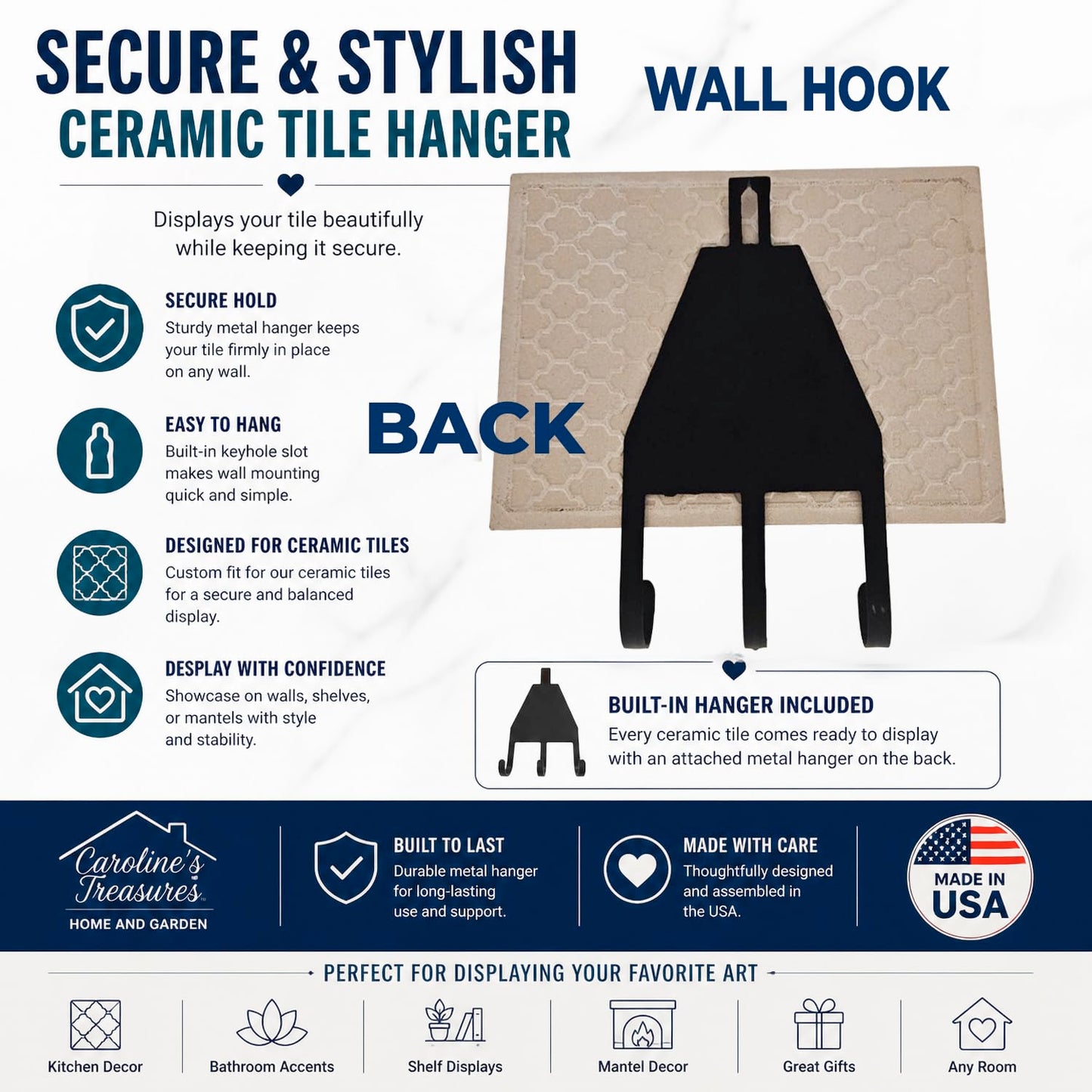 Caroline's Treasures 7272TH68 Papillon Leash or Key Holder, Wall Hooks, Key Hooks Holder, Coat Rack