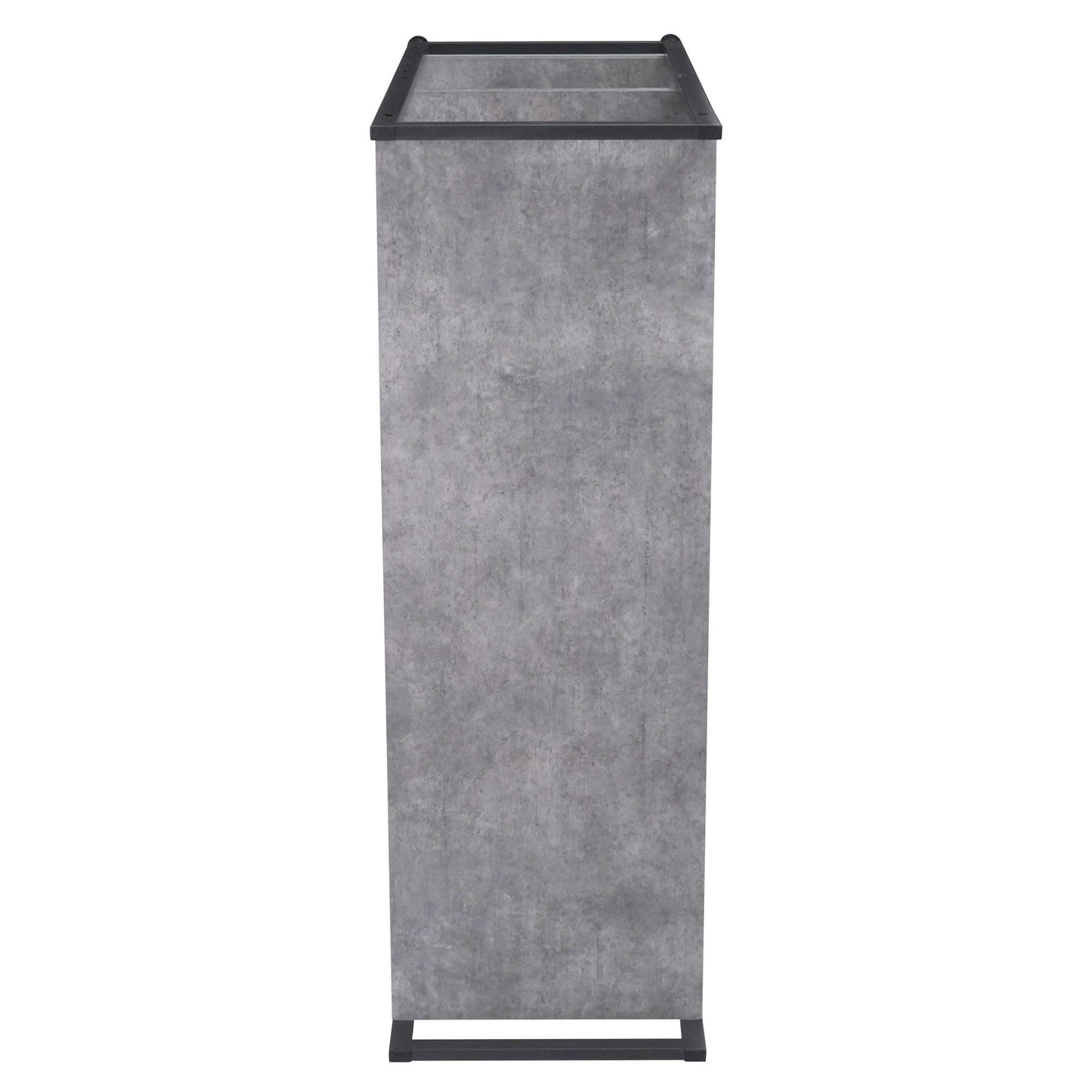 Household Essentials Slate Concrete & Iron Three-Tier Bookshelf
