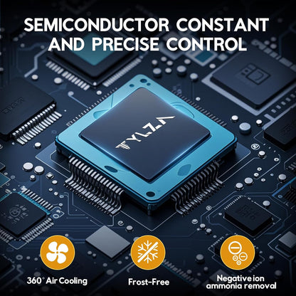 Tylza Cigar Humidor Cabinet 50L, Temp & Humidity Control Electric Humidors for Cigars, 370 Cigars, Digital Hygrometer, Safety Lock, Cigar Humidors with Cedar Wood Drawer Shelves, Cigar Gifts for Men