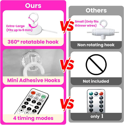 HXWEIYE 300LED Pink Fairy Curtain Hanging Lights with Remote 8 Modes Timer for Bedroom, 9.8x9.8Ft USB Plug in Christmas Fairy String Lights for Outdoor, Weddings, Party, Garden, Wall, Decorations