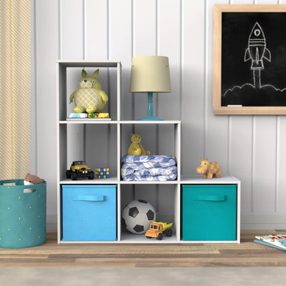 ClosetMaid Cubeicals 3-2-1 Cube Storage Shelf Organizer Bookshelf, 3 Tier, Steps, Corner Unit, Easy