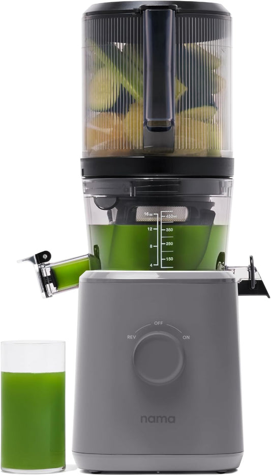 Nama J2 Cold Press Juicer – Self Feeding for Hands-Free Operation with Wide Mouth Hopper for Whole