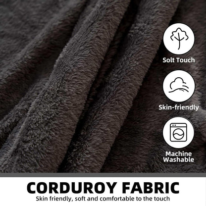 6FT,Oversized Bean Bag Chairs for Adults,Giant beanbag with Filler Included，Fluffy Memory Foam,Soft and Comfy Corduroy Fabric,Gaming Chairs Suitable for Living Room and Bedroom (Black, 6 Foot)