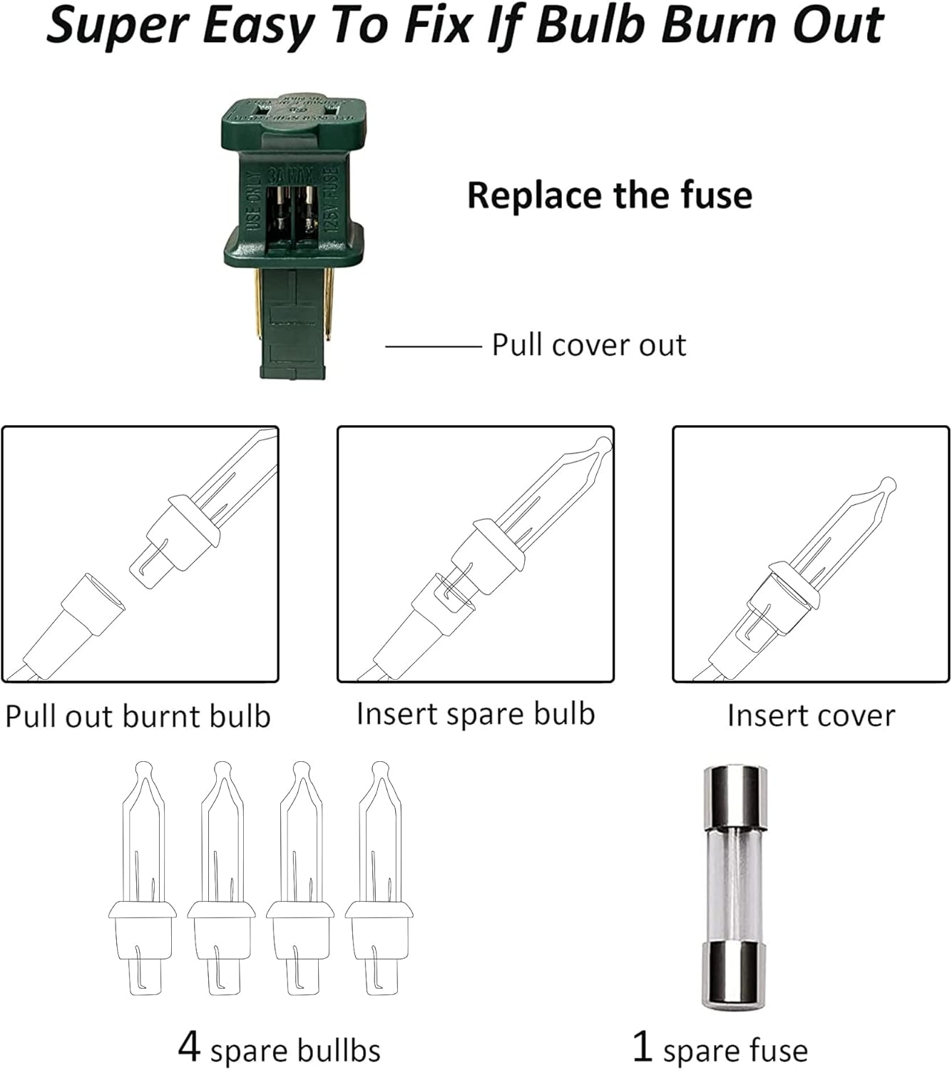 Dazzle Bright St. Patrick's Day Lights, 20FT 100 Count Incandescent Waterproof Mini String Lights Plug in, Connectable Christmas Decoration for Indoor Outdoor Home Party Garden Yard (Green)