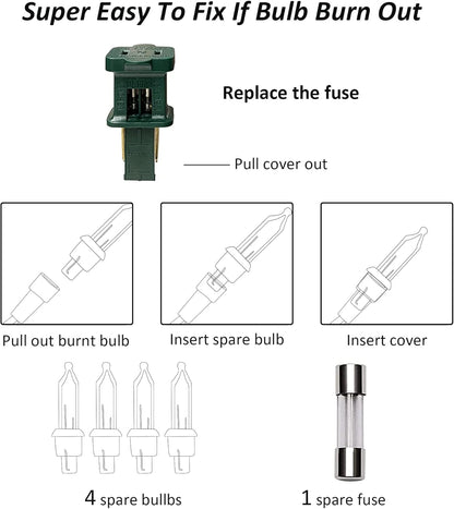 Dazzle Bright Red Christmas Mini String Lights, 20FT 100 Count Incandescent Waterproof Fairy Lights Plug in, Connectable Christmas Decorations for Indoor Outdoor Home Party Garden Yard