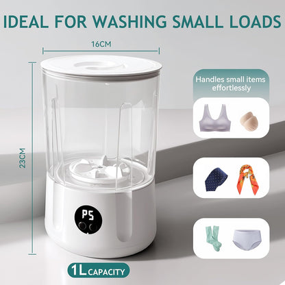 Mini Washing Machine,3000mAh Rechargeable Portable Underwear Washing Machine,Quiet and Lightweight,Deep Cleans Clothes,Low Noise,Small and Light,Suitable for Travel,Dormitory,RV and Apartment Use