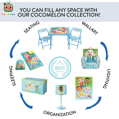 Cocomelon Pop-Up Hamper with Durable Carry Handles, Kids Laundry & Room Storage Organizer, 21”H x