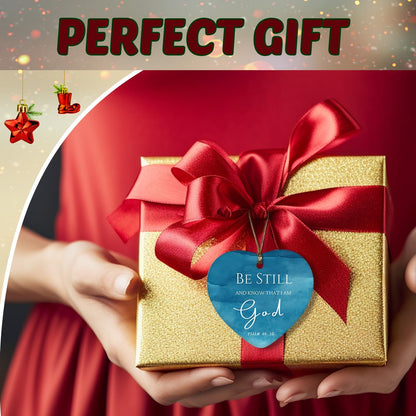 Religious Christian Ornaments, Be Still and Know That I am God Christian Christmas, Christian Gifts for Women