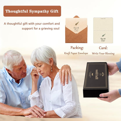 Sympathy Gift Baskets, 30" Wooden Memorial Wind Chimes for Loss of Loved One, Memorial/Bereavement/Condolence/Funeral Gifts, in Memory of a Loved One Mother Father