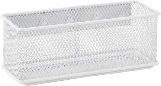 6.29"x2.28"x2.48" Magnetic Basket for Whiteboard White Magnetic Basket for Fridge Magnetic Organizer Holder with 5 Strong Magnets Magnetic Holder for Refrigerator Locker