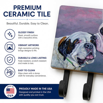Caroline's Treasures 7332TH68 Saint Bernard Whisperear Leash or Key Holder, Wall Hooks, Key Hooks