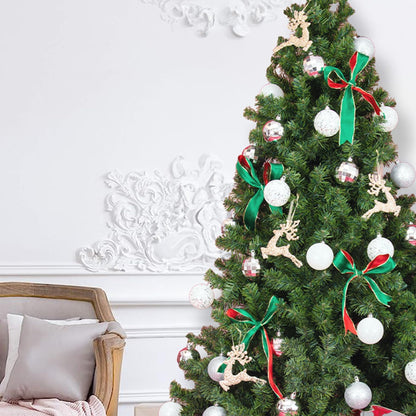 Every Day is Christmas Ornaments, Shatterproof Christmas Tree Ornament Set, Christmas Balls Decoration 35 Count (2.75"/70mm, White Silver)