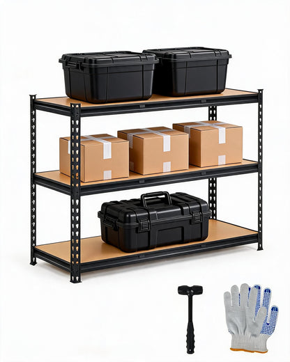 GarveeTech Heavy Duty Garage Shelving Units,3-Tier Adjustable Storage Shelves,60 x18 x 36