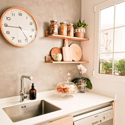 Mobili Fiver, Set of 2 Rachele Shelves, 31.49 in, Rustic Oak, Made in Italy