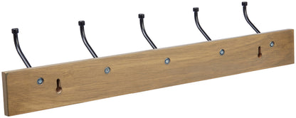 Amazon Basics Rectangular Farmhouse Wall-Mounted Coat Rack for Entryway and Bedroom, Storage