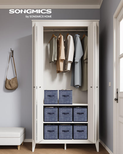 SONGMICS Storage Cubes, Set of 8, 11-Inch Foldable Closet Organizers