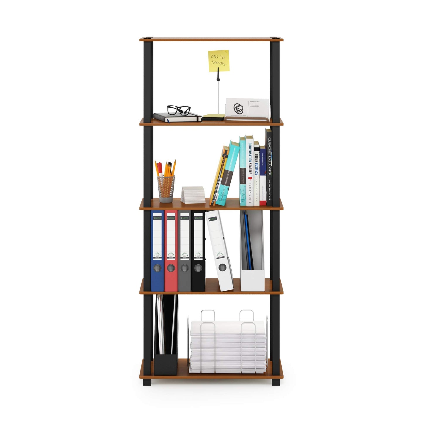 Furinno Turn-N-Tube 5-Tier Multipurpose Shelf / Display Rack / Storage Shelf / Bookshelf, Square