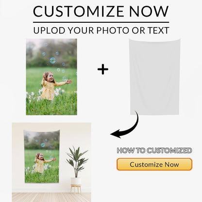 Custom Tapestry For Wall Bedroom Custom Backdrop Personalized Image Text Photo Customized Funny Tapestry Banners And Signs Vertical Model Tapestrys