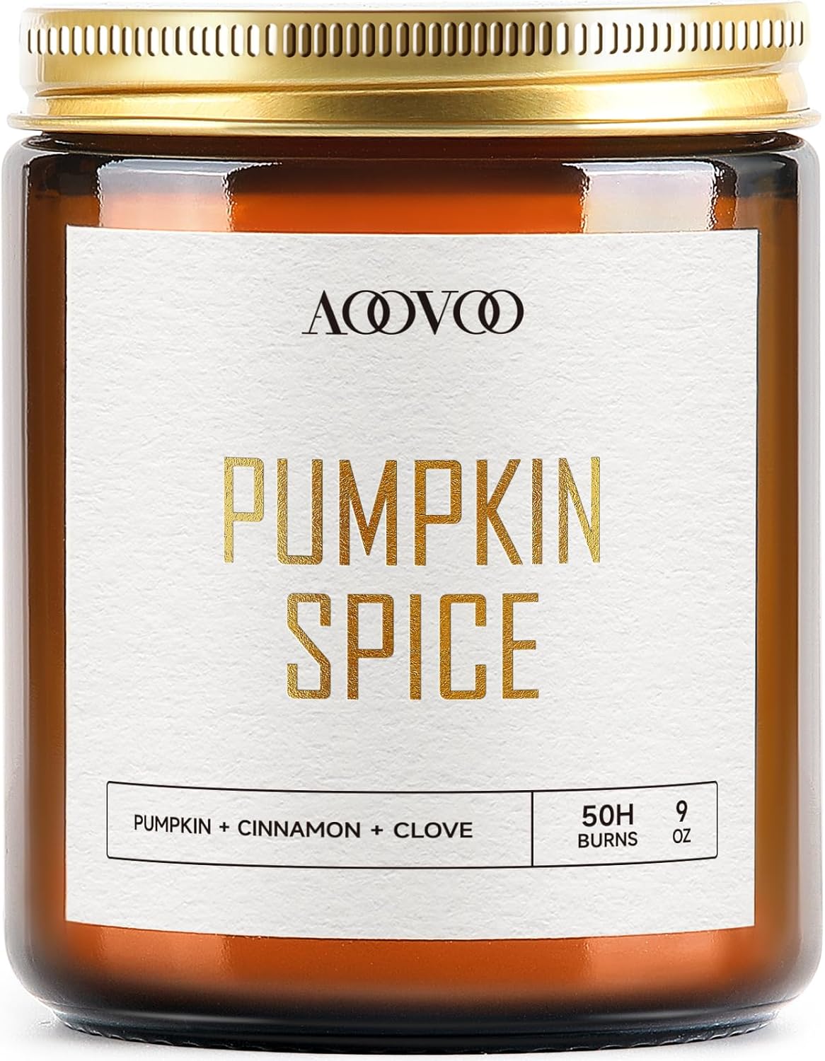 AOOVOO Pumpkin Spice Candles - 9 oz Scented Candles, Aromatherapy Candle, Soy Candle for Home Scented