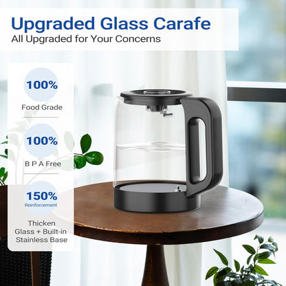 Ecoviva Countertop Reverse Osmosis System RO Water Filter, 5-Stage Filtration, Real-time TDS Monitor, 3:1 Pure to Drain, No Installation Portable Water Purifier-Black