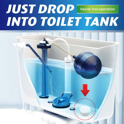 Toilet Bowl Cleaner Tablets - 20 PCS Automatic Bleach Toilet Cleaner Tablets, Slow-Releasing Deodorizing & Descaling, Powerful Bathroom Tank Cleaner