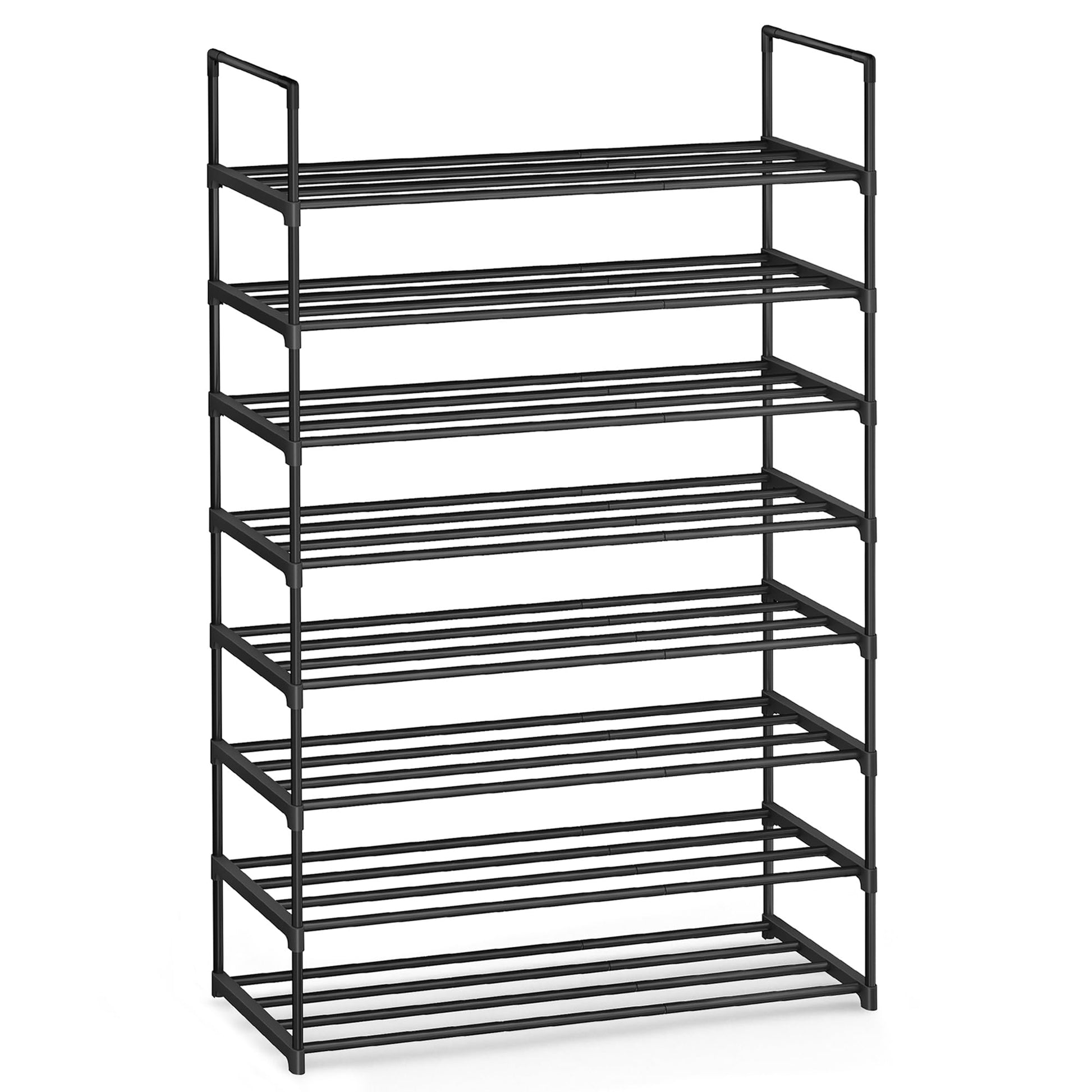 SONGMICS Shoe Rack, 8-Tier Shoe Organizer, Metal Storage Shelf, Upright or Upside Down, for 32-40