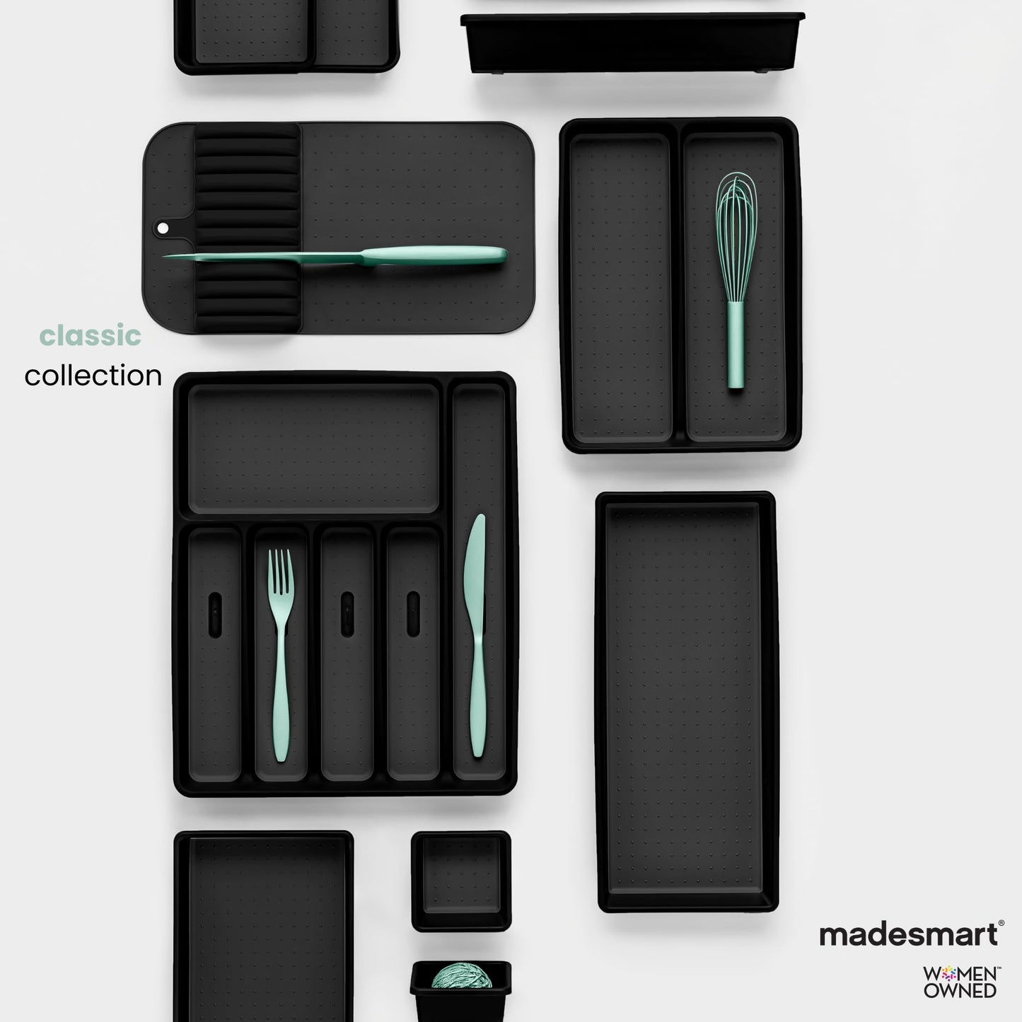 madesmart Classic In Drawer Knife Organizer, 11 Knives
