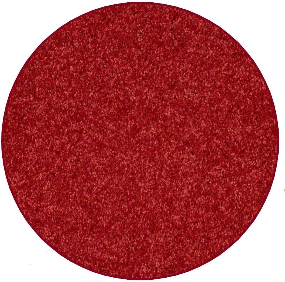 KOECKRITZ Soft and Colorful Kids Classroom Area Rugs (Passes Flammability Pill Test) Many Sizes and Bright Colors to Select from (10' Round, Fire Engine)