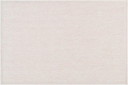 CAMILSON Easy Jute Rug 2x3, Indoor Outdoor Off-White Color Fiber Area Rugs for Bathroom and Kitchen Rug, Herringbone Seagrass Boho Woven Design, Easy-Cleaning, Washable Outside Carpet Alfombras 2 x 3