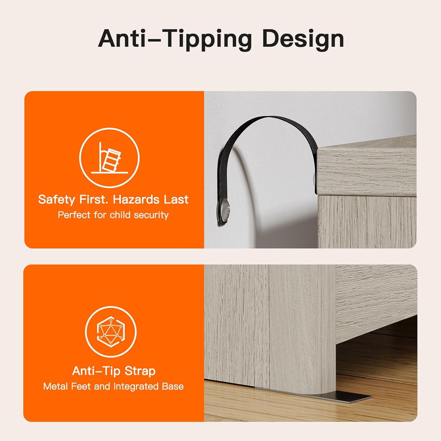 Pipishell Dresser for Bedroom, Fluted 5 Drawers Dresser, 40" Tall Modern Chest of Drawer with Round Edge & Pre-Installed Drawer Slides, Natural Wood Drawer Organizer for Bedroom, Hallway, Gray