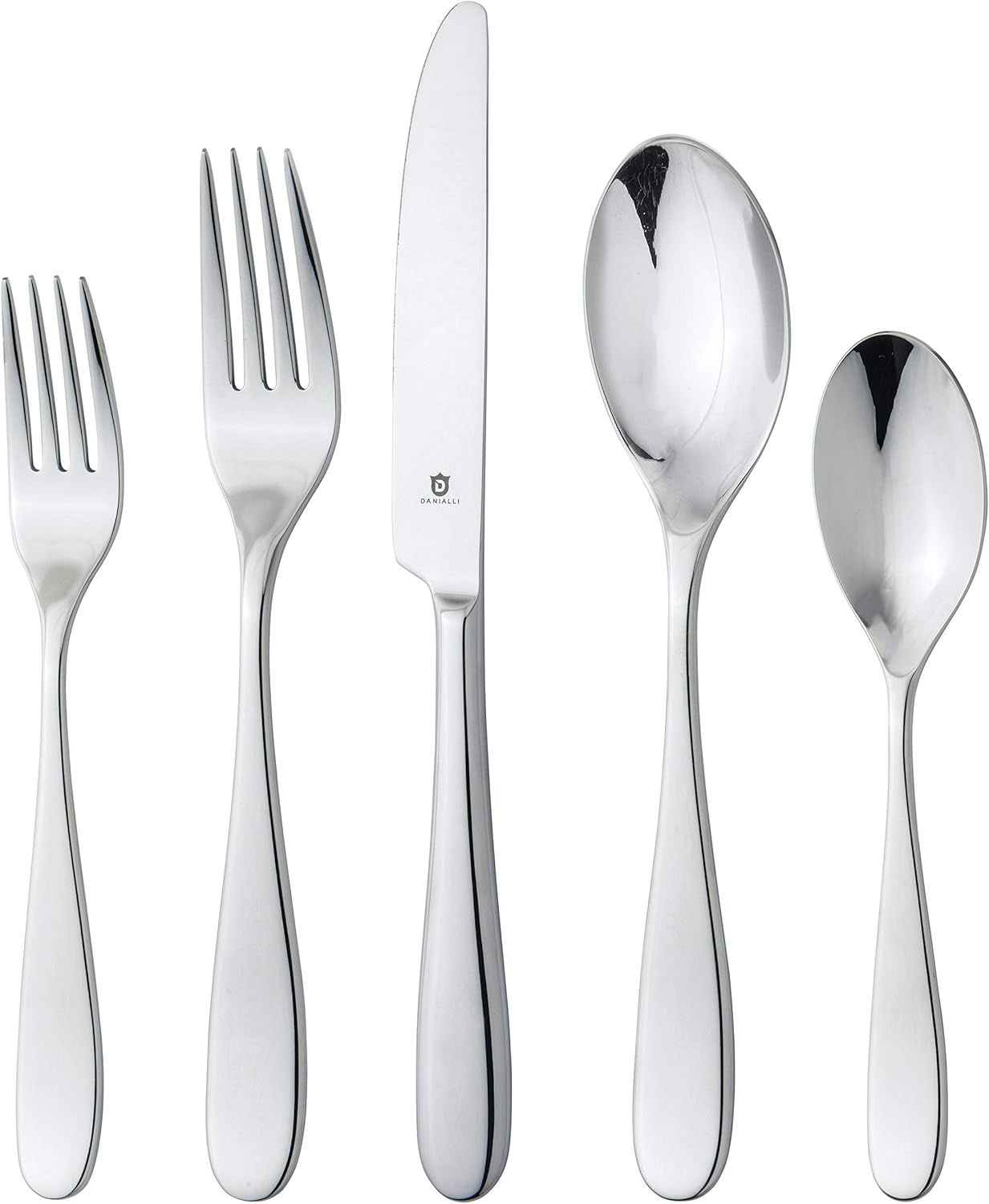 Silverware Set for 6 ??18/10 Stainless Steel Flatware, Mirror Finish, Dishwasher Safe, Durable and Balanced Utensils, Modern Tableware (30-Piece Set, Fidenza)