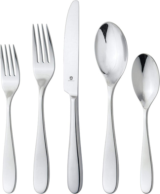 Silverware Set for 6 ??18/10 Stainless Steel Flatware, Mirror Finish, Dishwasher Safe, Durable and Balanced Utensils, Modern Tableware (30-Piece Set, Fidenza)