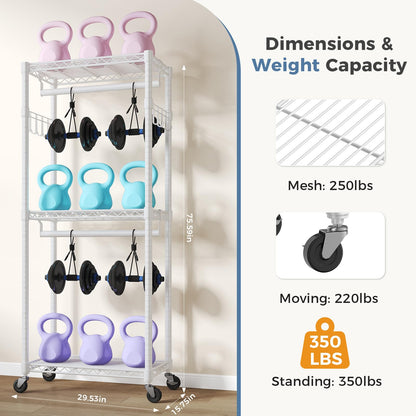 OLIXIS Clothes Rack Heavy Duty Adjustable Garment Clothing Rack with Wheels, Rolling Metal