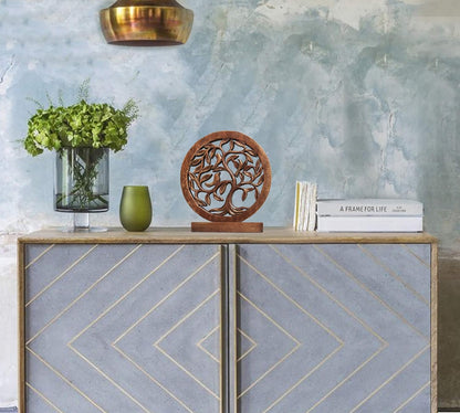 Decozen Wooden Tree of Life Sculpture - Birthday Gifts, Home, Office, Living Room, Shelf, Fireplace, Farmhouse, Tabletop, Boho and Mantle Decor - Decorations