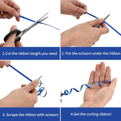 BEISHIDA 500 Yards Hot Pink Crimped Curling Ribbon Shiny Metallic Balloon String Roll Gift Wrapping Ribbon for Party Festival Art Craft Decor Florist Flowers Decoration