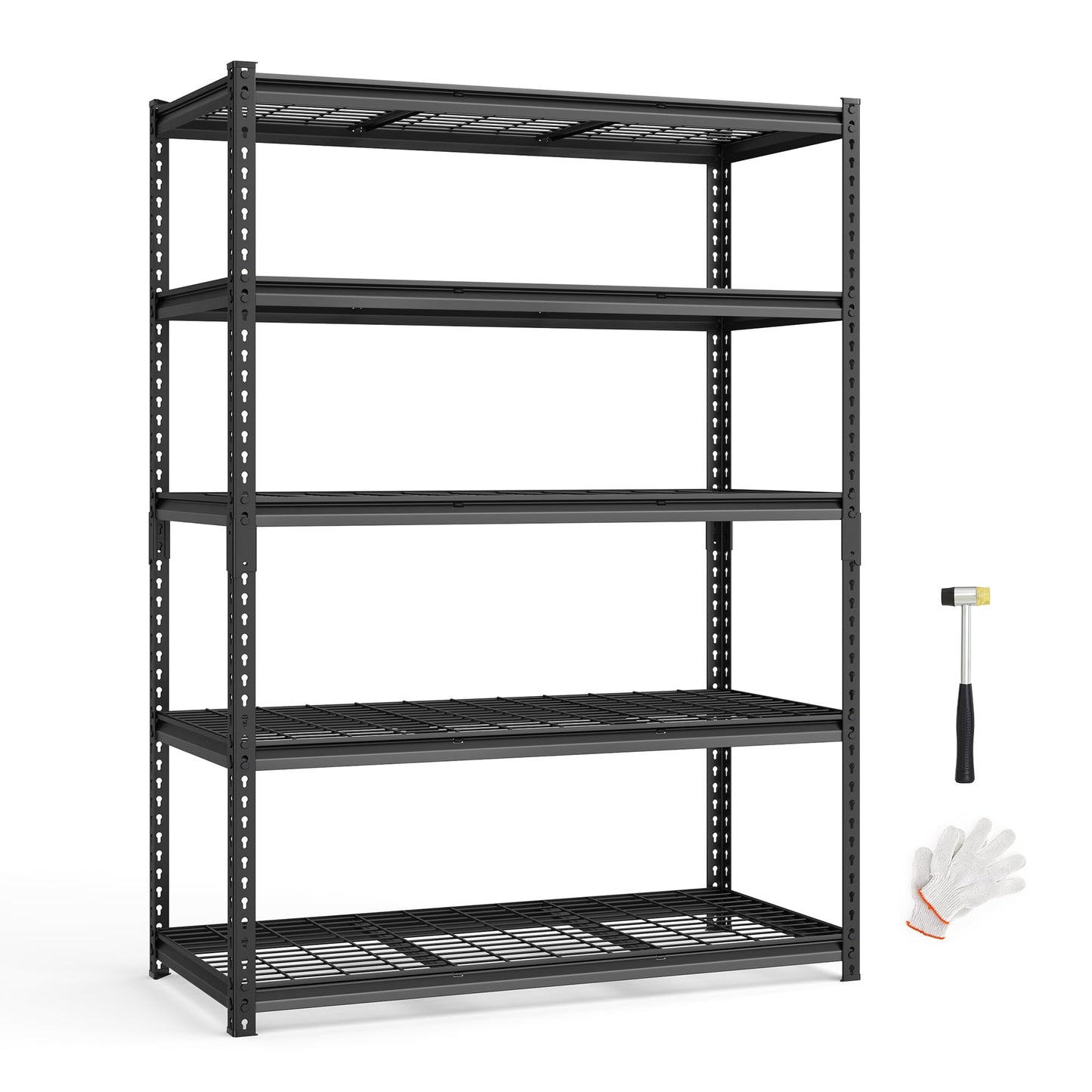 SONGMICS 5-Tier Steel Storage Shelves, Boltless Assembly, 2,200 lb Load