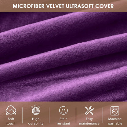 Bean Bag Chairs for Kids - Memory Foam Furniture BeanBag Chair - Kids/Teens Sofa with Soft Micro Fiber Cover - Round Fluffy Couch for Living Room Bedroom College Dorm - 2.5 ft, Purple