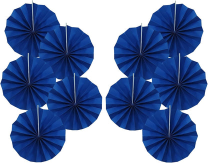 Blue Birthday Decorations,DIY Blue Paper Fans Hanging Decoration ,Party Decorations for Adults 8in, Royal Blue Birthday Decorations,Baby Shower Decorations 30 Color DIY Set (Navy Blue)