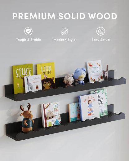 Nusery Shelves (23 Inches, Black)